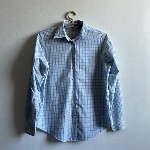Gingam Brooks Brothers Dress Shirt 10 (M) - Picture 6 of 7